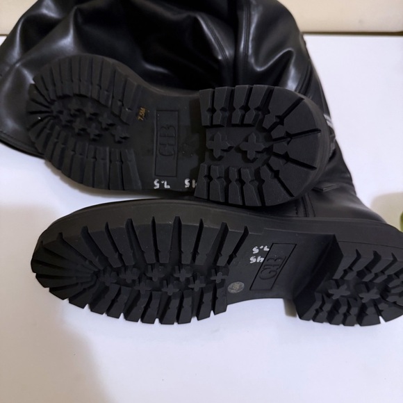 NWOB GB the Change Re-Volve Chunky Lug Block Heel Over-The-Knee Boots SZ 7.5 - Picture 6 of 7